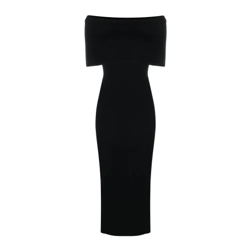 Wardrobe.nyc , Black Off-Shoulder Bodycon Dress ,Black female, Sizes: