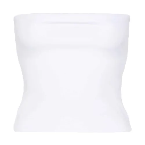 Wardrobe.nyc , White Tube Top Strapless Cropped ,White female, Sizes: