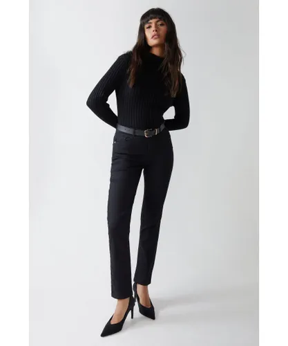 Warehouse Womens Comfort Stretch Slim Leg Jeans - Black