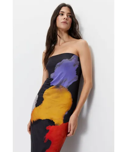 Warehouse Womens Ombre Bandeau Maxi Dress - Multicolour