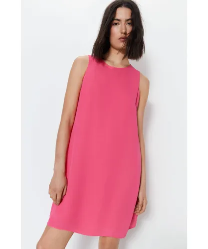 Warehouse Womens Sleeveless Shell Dress - Pink