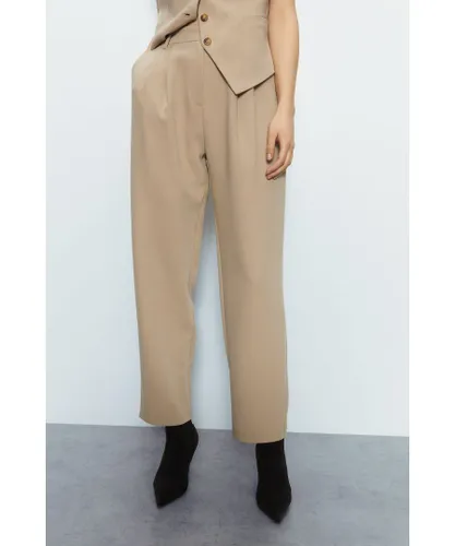 Warehouse Womens Tailored Tapered Trouser - Taupe