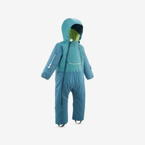 Warm And Waterproof Baby Ski Suit 900 Warm Pnf Lugiklip - Turquoise