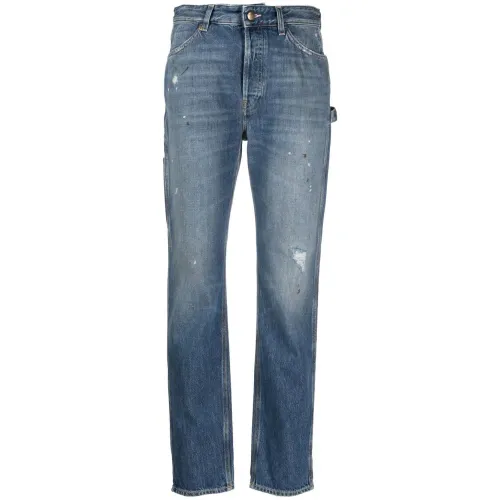 Washington DEE CEE , Cropped Blue Washed Denim Jeans ,Blue female, Sizes: