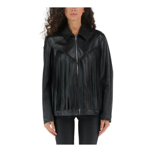 Washington DEE CEE , Leather Jacket ,Black female, Sizes:
