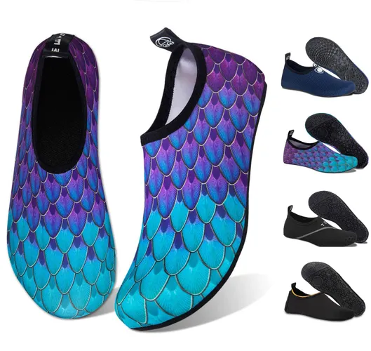 WateLves Mens Womens Water Sports Shoes Yoga Socks