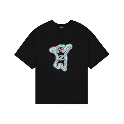 We11Done , Black Teddy Bear Print T-shirt ,Black male, Sizes: