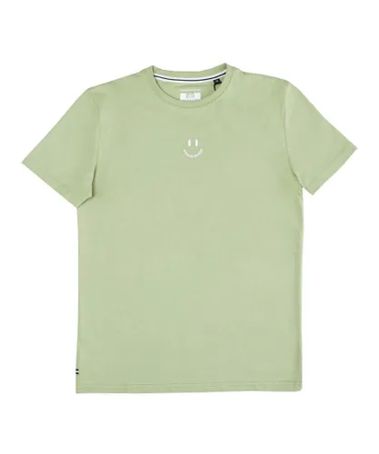 Weekend Offender Boys Boy's Smile T-Shirt in Green Cotton