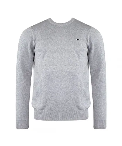 Weekend Offender Long Sleeve Grey Mens Napoli Sweaters KWAW2001 MARL Cotton