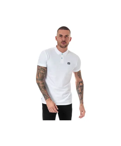 Weekend Offender Mens Barnum Polo Shirt in White Cotton