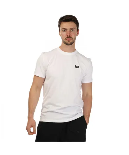 Weekend Offender Mens Bridgetown Logo T-Shirt in White Cotton