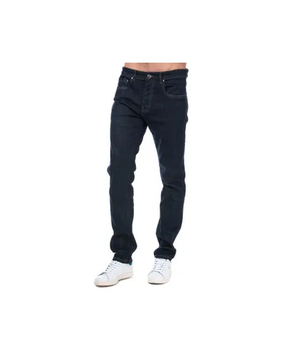 Weekend Offender Mens Tapered Fit Jeans in Denim - Blue Cotton