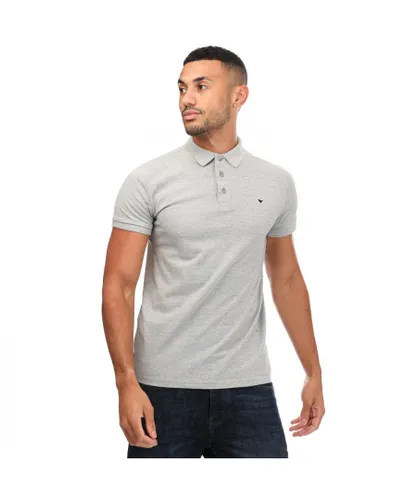 Weekend Offender Mens Topbuzz Polo Shirt in Grey Marl Cotton