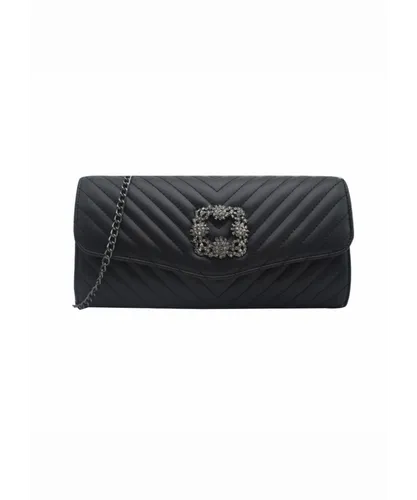 Where's That From Womens 'Cove' Clutch Bag With Embellished Detail - Black - One Size
