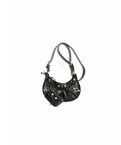Where's That From Womens Drawstring Bucket Bag With Tassel Detail - Black - One Size