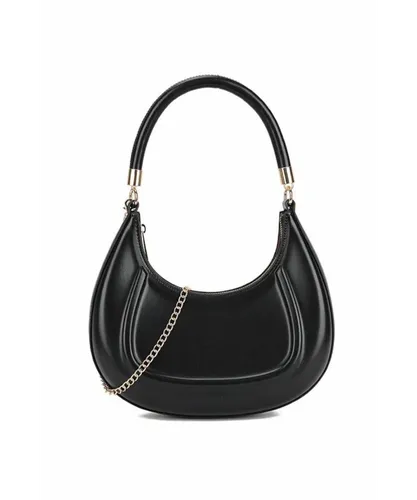 Where's That From Womens 'Ember' Top Handle Bag With Golden Chain Strap Detail - Black - One Size