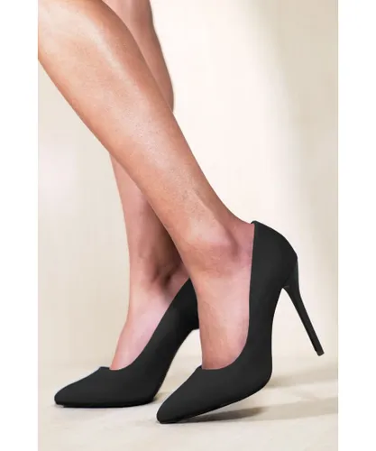 Where's That From Womens Kyra High Heel Stiletto Pumps - Black Suede