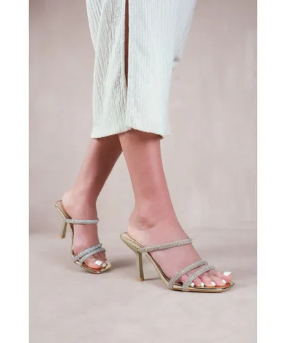 Where's That From Womens 'Moonstone' Slip On Low Heels - Gold