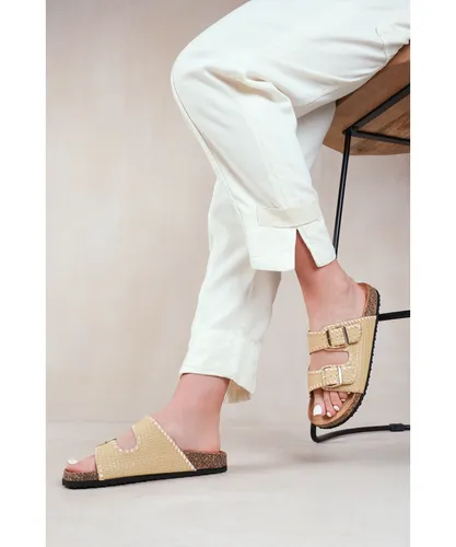 Where's That From Womens 'Sunset' Flat Sandals - Cream