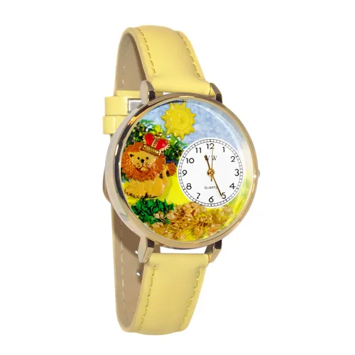 whimsical watches Lion Watch in Gold (Large)