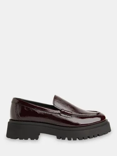 Whistles Aerton Leather Chunky Loafers - Burgundy - Female