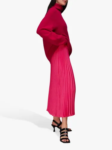 Whistles Katie Pleated Skirt, Pink - Pink - Female