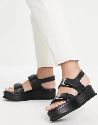 Whistles Marley double buckle sandal in black