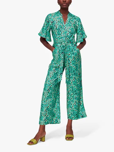 Whistles Pansy Meadow Print Jumpsuit, Green/Multi - Green/Multi - Female