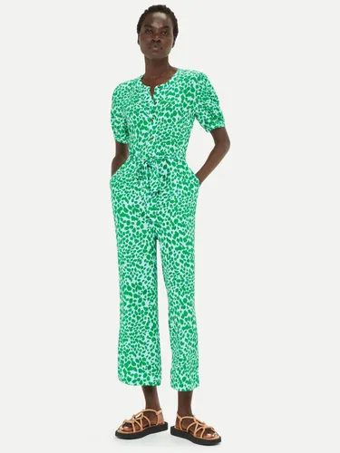 Whistles Petite Smooth Leopard Print Jumpsuit, Green/Blue - Green/Blue - Female