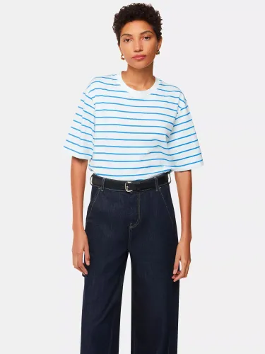 Whistles Striped Half Sleeve T-Shirt, Blue/White - Blue/White - Female