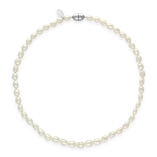 White Baroque Pearl 6mm Bead Necklace