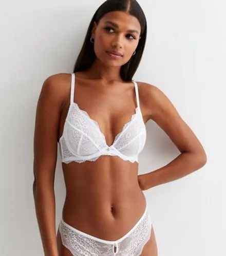 White Lace Non Padded Bra New Look