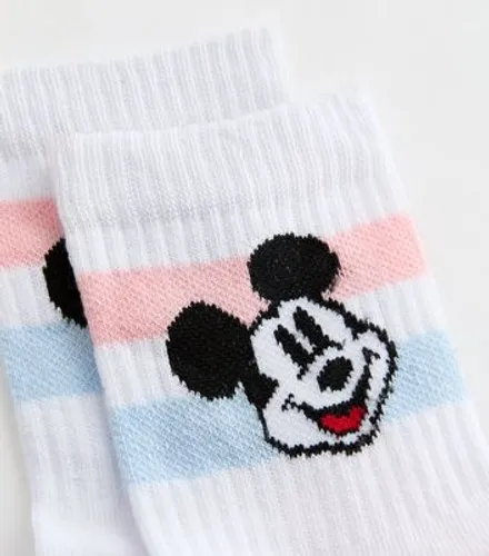 White Mickey Mouse Socks New Look