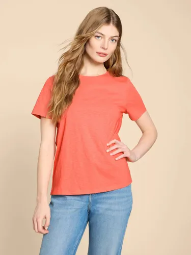 White Stuff Abbie Cotton T-Shirt - Bright Orange - Female