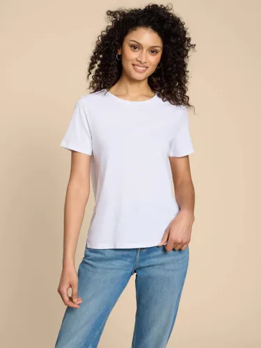 White Stuff Abbie Cotton T-Shirt - Brilliant White - Female