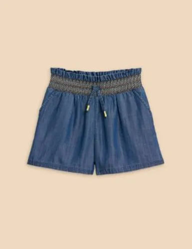 White Stuff Girls Denim Shorts (3-10 Yrs) - 3-4 Y - Med Blue Denim, Med Blue Denim