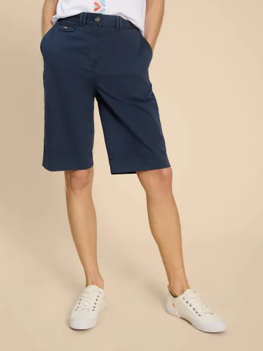 White Stuff Hayley Organic Cotton Chino Shorts, Dark Navy - Dark Navy - Female