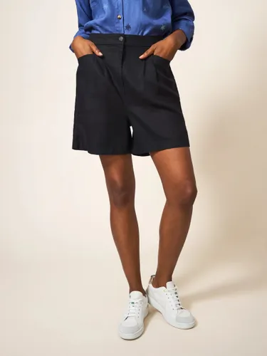 White Stuff Rowena Linen Shorts - Black - Female