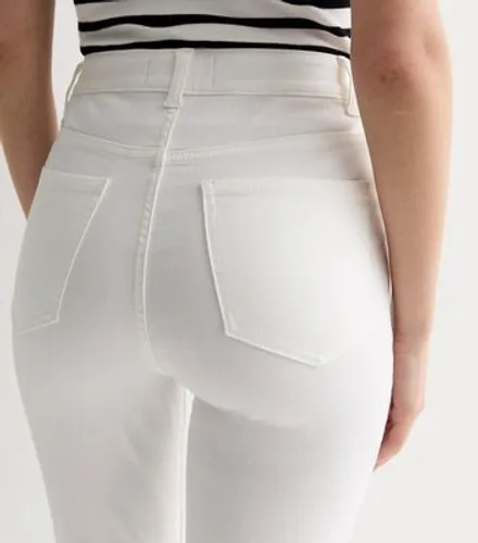 White Waist Enhance Quinn Bootcut Jeans New Look