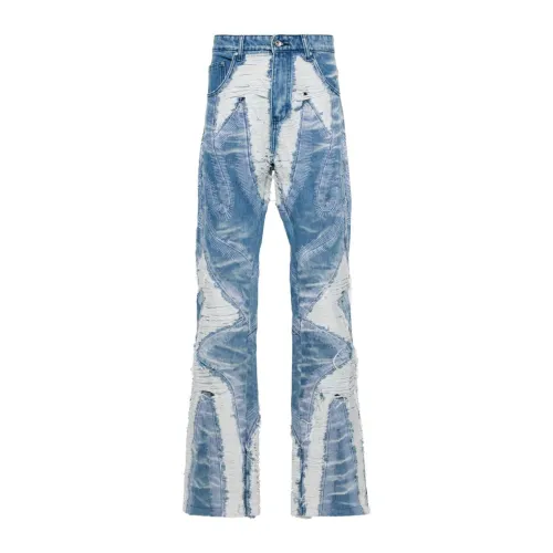 Who Decides War , EV Bravado Blue Jeans with Distressed Effect ,Blue male, Sizes: