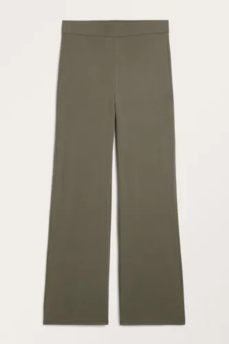 Wide leg super-soft trousers - Beige