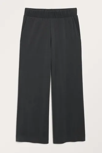 Wide leg super-soft trousers - Black