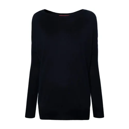 Wild Cashmere , Boat-Neck Sweater ,Blue female, Sizes: