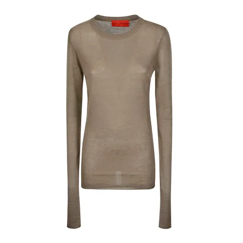 Wild Cashmere , Extra Long Sleeve G/Neck Sweater ,Beige female, Sizes: