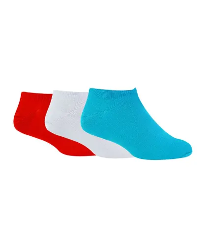 Wildfeet Wild Feet - 3 Pack Mens Breathable Bamboo Athletic Trainer Socks - Turquoise Viscose