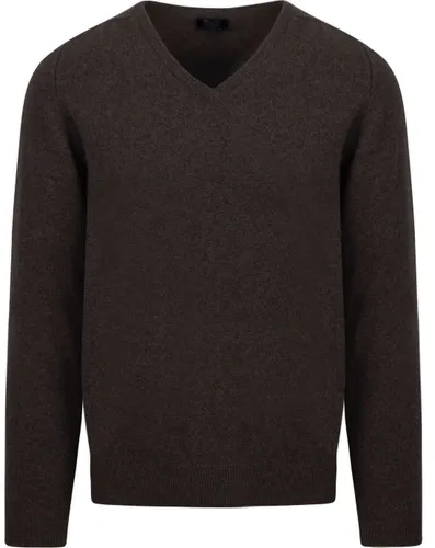 William Lockie Pullover Lambswool V Cacoa Brown