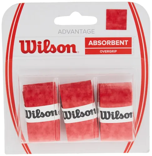 Wilson Overgrip, Advantage Overgrip, Unisex, Red, Pack of