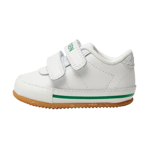 Woden , Modern Baby Sneaker with Velcro Closure ,White male, Sizes: