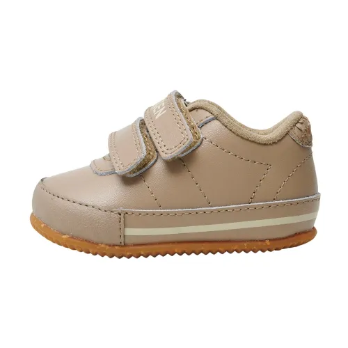 Woden , Modern Velcro Sneaker for Toddlers ,Brown male, Sizes: