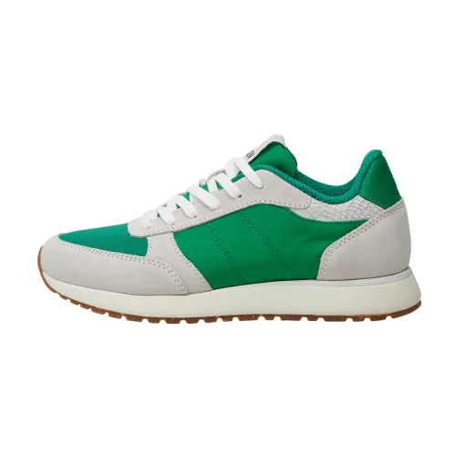 Woden , Ronja Sporty Leather Sneakers ,Green female, Sizes: